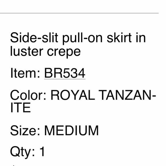 J Crew Luster Crepe Skirt. Stunning blue color - Picture 7 of 10